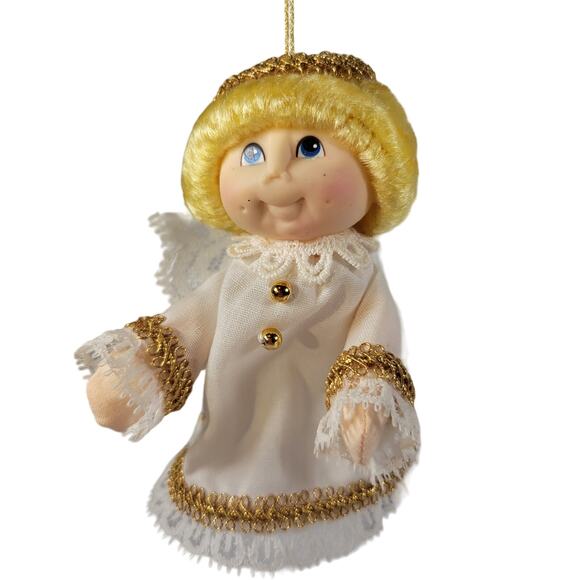 Vintage Angel Doll Ornament with Lace and Gold Trim - Picture 13 of 14